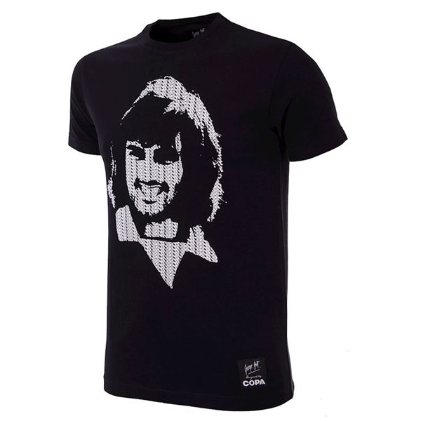 Bild von COPA Football - George Best Repeat Logo T-Shirt - Schwarz