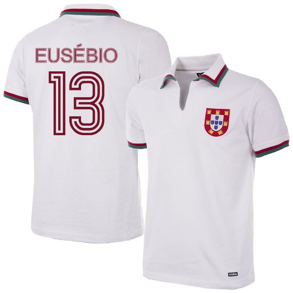 COPA Football - Portugal Away Retro Football Shirt 1972 + Eusébio 13