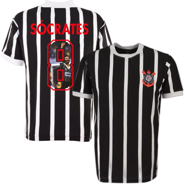 TOFFS - Corinthians Retro Football Shirt 1977 + Socrates 8 (Photo Style)