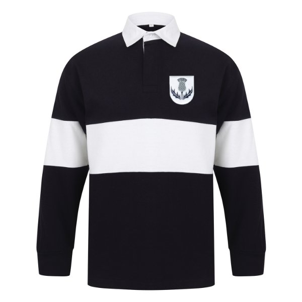 Rugby Vintage - Scotland Panelled Retro Rugby Shirt - Navy/ White