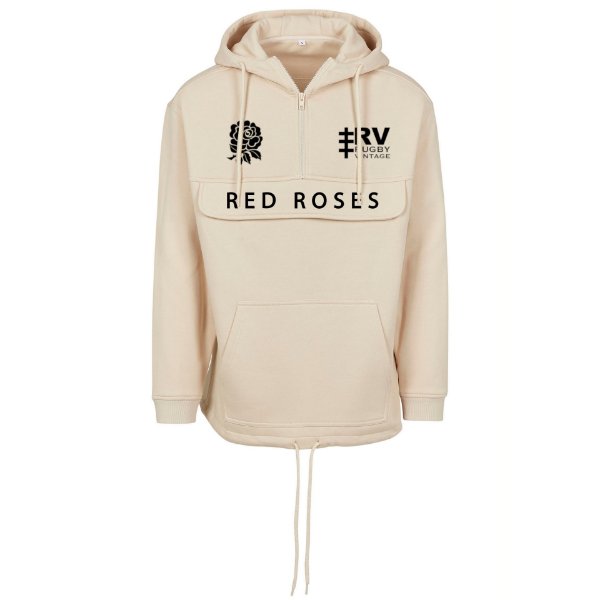 Rugby Vintage - England Red Roses Anorak Hoodie - Sand